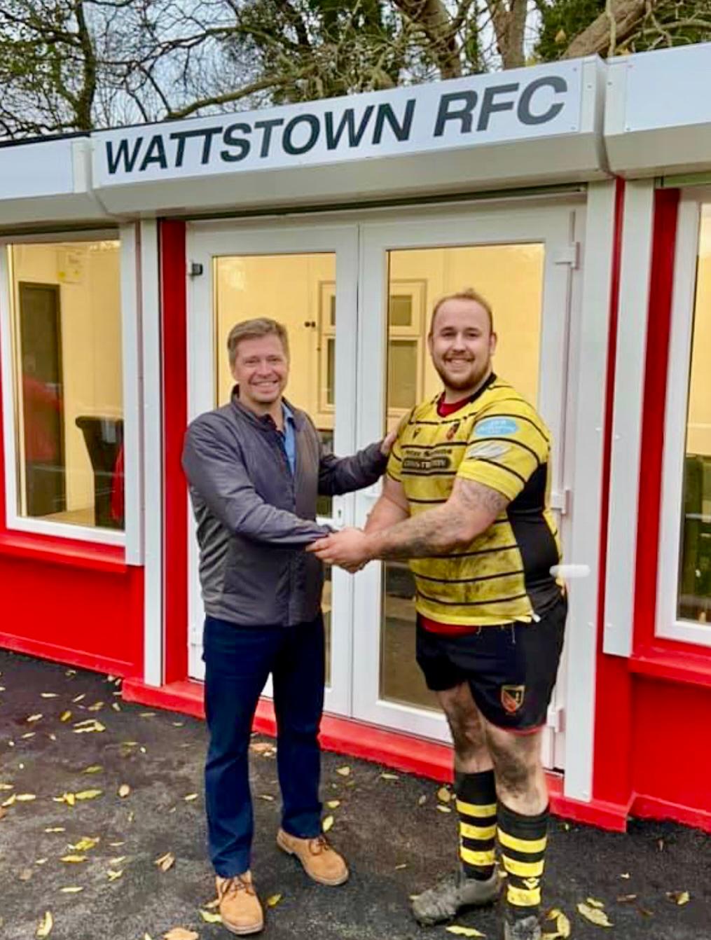 Jonathan Davies supporting Wattstown RFC