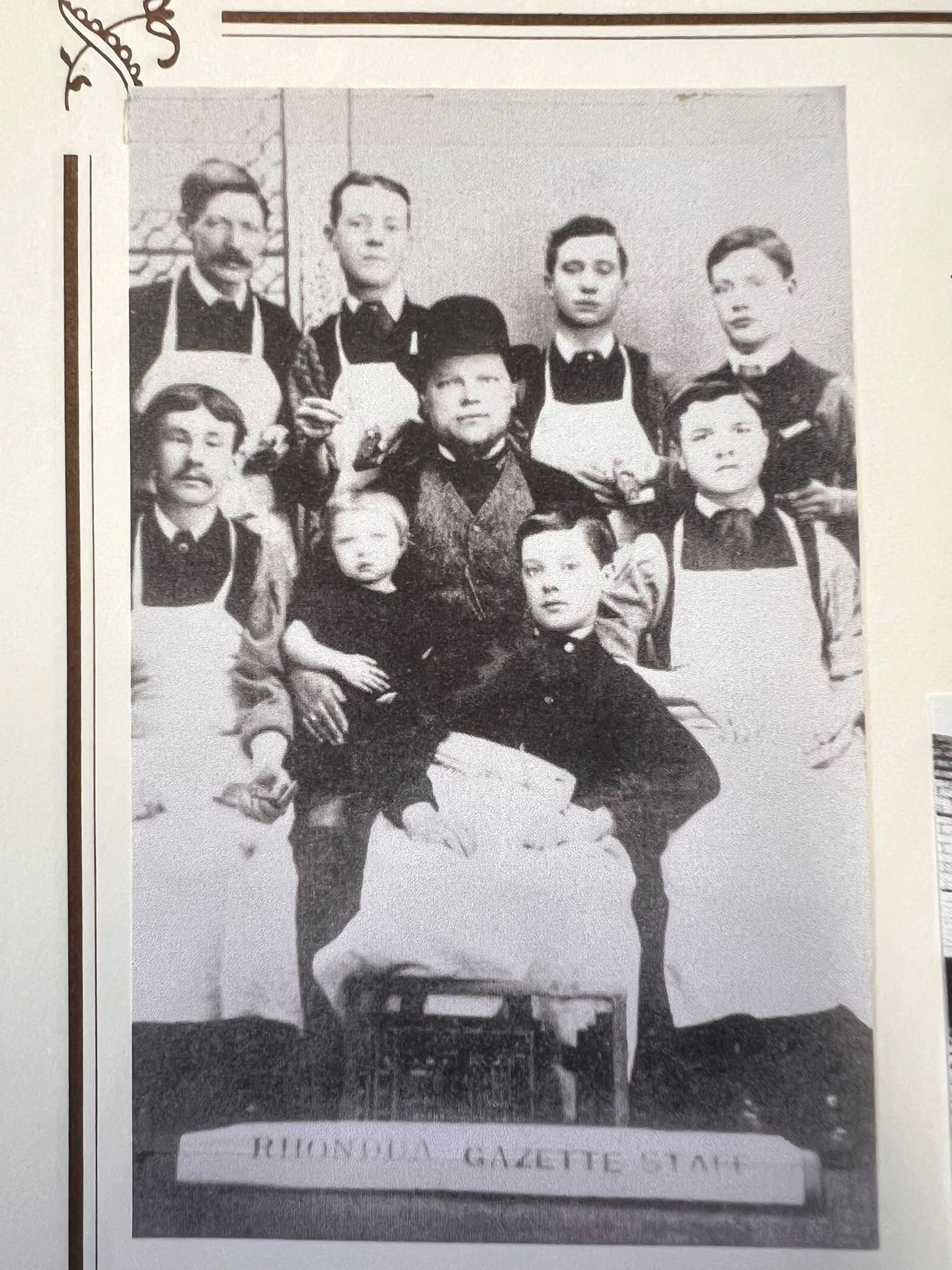Historic Rhondda Gazette staff photograph