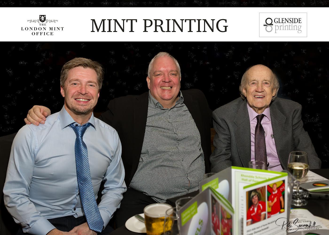 Greg Prosser, Jonathan Davies and Glyn Davies at a London Mint Office event